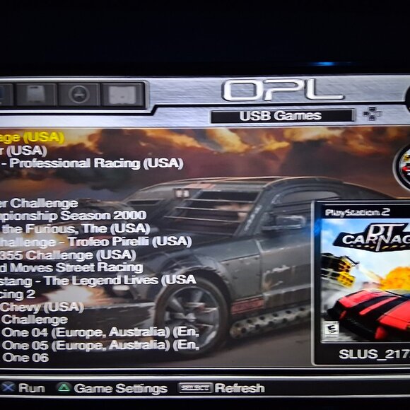512GB, SSD for PS2 with Racing Collection - Picture 4 of 8